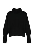 Siyah Geniş Kalıp Devrik Yaka Fermuarlı Triko Hırka TWOAW24HI00072