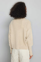 Taş Geniş Kalıp Devrik Yaka Fermuarlı Triko Hırka TWOAW24HI00072