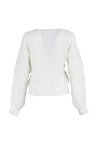 Limited Edition Ekru Yumuşak Dokulu Kurdele/Fiyonk Detaylı Saç Örgü Triko Kazak TWOAW22KZ1947