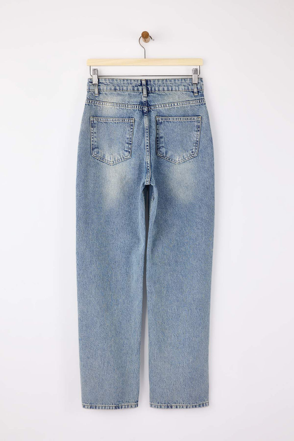 Açık Mavi Yüksek Bel YENİ MOM %100 Pamuk Non-Stretch Jeans TWOAW26JE00273