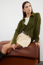 Haki Yumuşak Dokulu Polo Yaka Triko Kazak TWOAW24KZ00678