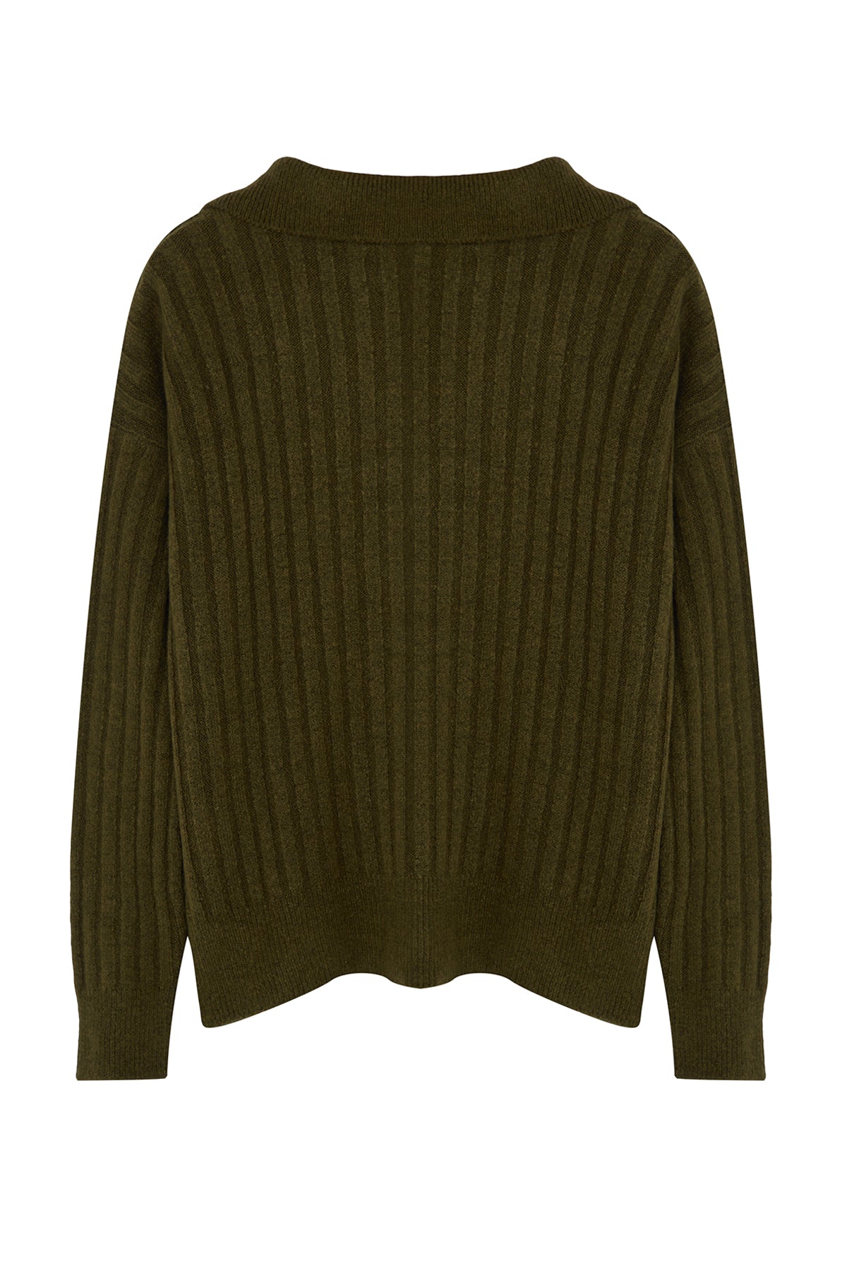 Haki Yumuşak Dokulu Polo Yaka Triko Kazak TWOAW24KZ00678