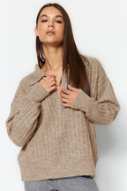 Vizon Yumuşak Dokulu Polo Yaka Triko Kazak TWOAW24KZ00678