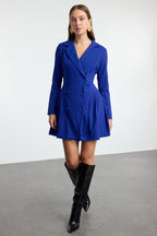 Saks Piliseli Mini Dokuma Ceket Elbise TWOAW24EL00295