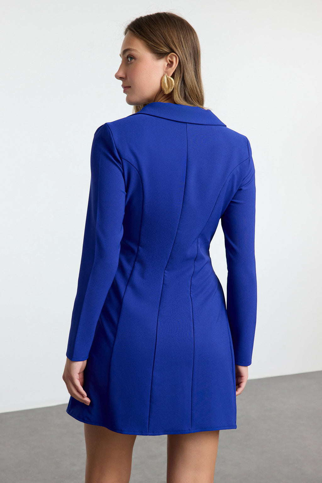 Saks Piliseli Mini Dokuma Ceket Elbise TWOAW24EL00295