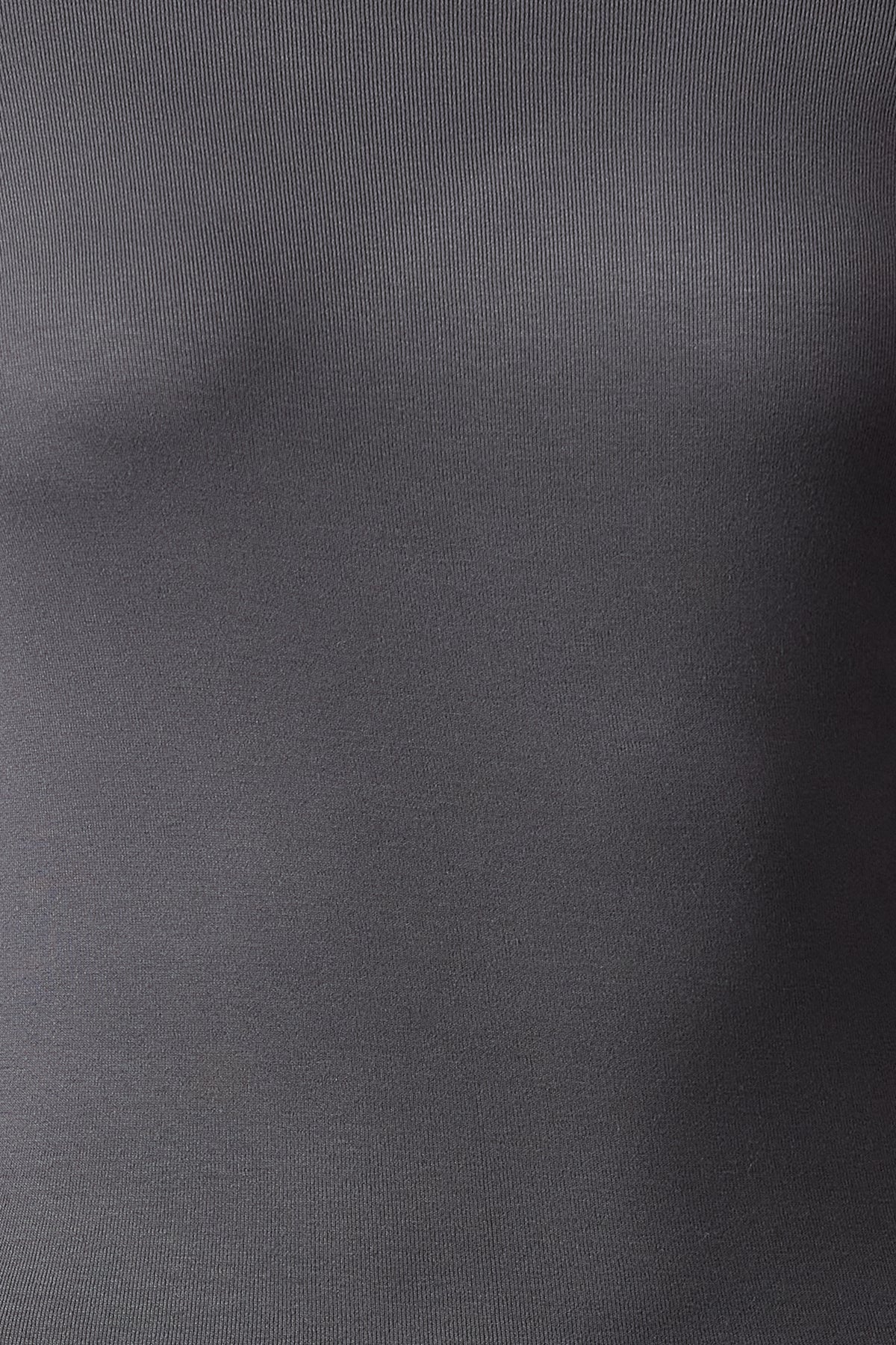 Antrasit Düz Premium Yumuşak Kumaşlı Fitted/Vücuda Oturan Kayık Yaka Örme Bluz TWOAW24BZ00227