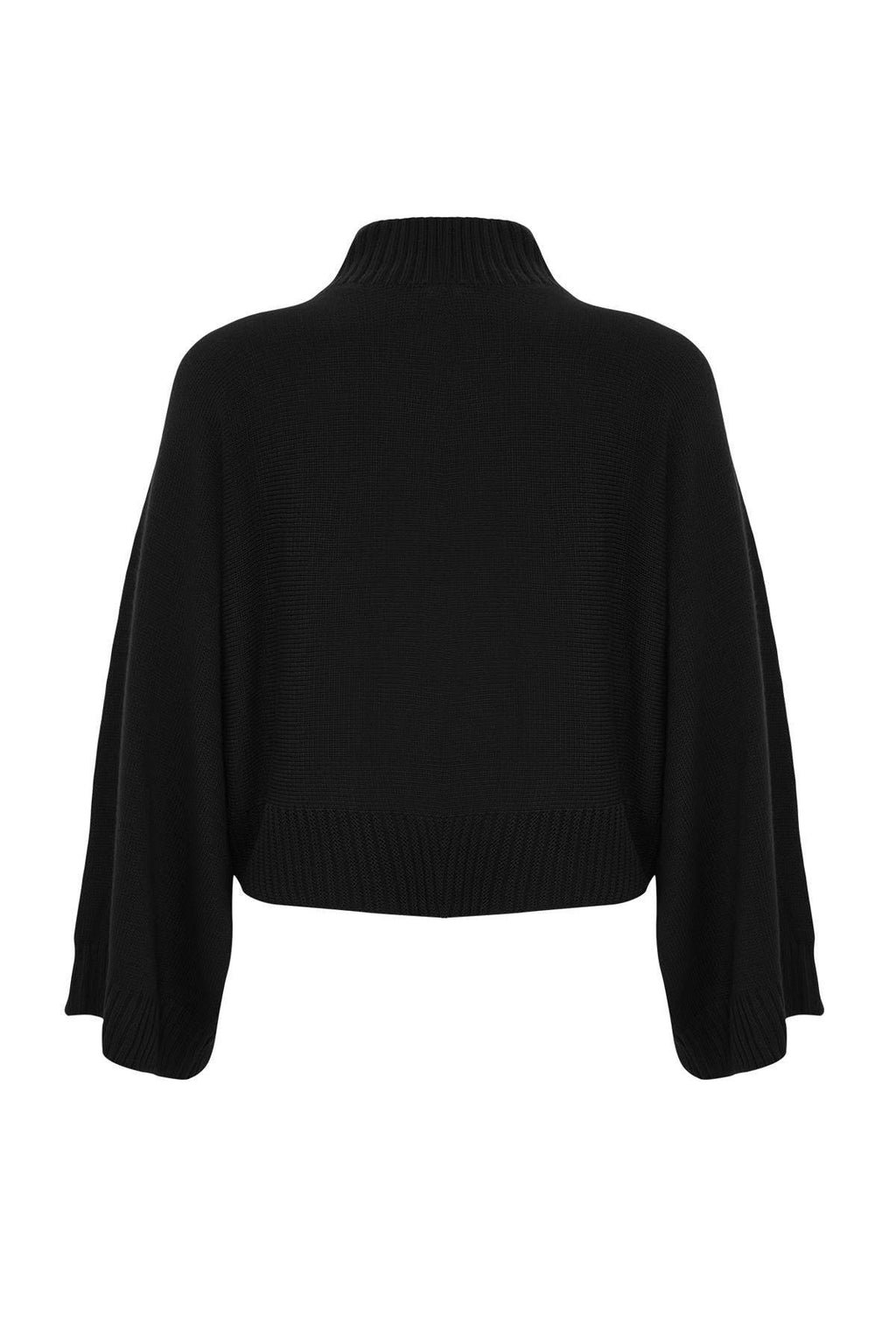 Siyah Geniş Kalıp İspanyol Kol Triko Kazak TWOAW23KZ01838