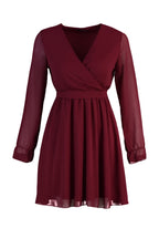 Bordo Kuşaklı Astarlı Kruvaze Dokuma Elbise TWOAW20EL0789