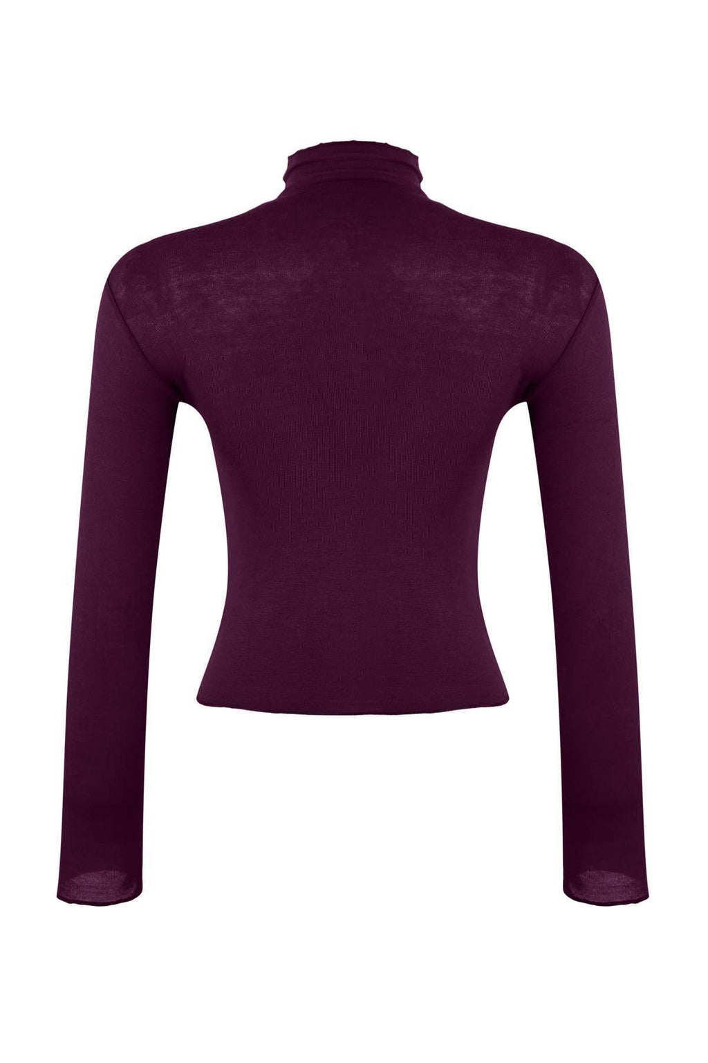 Mor Transparan Dik Yaka Esnek Normal Boy Örme Bluz TWOAW26BZ00266