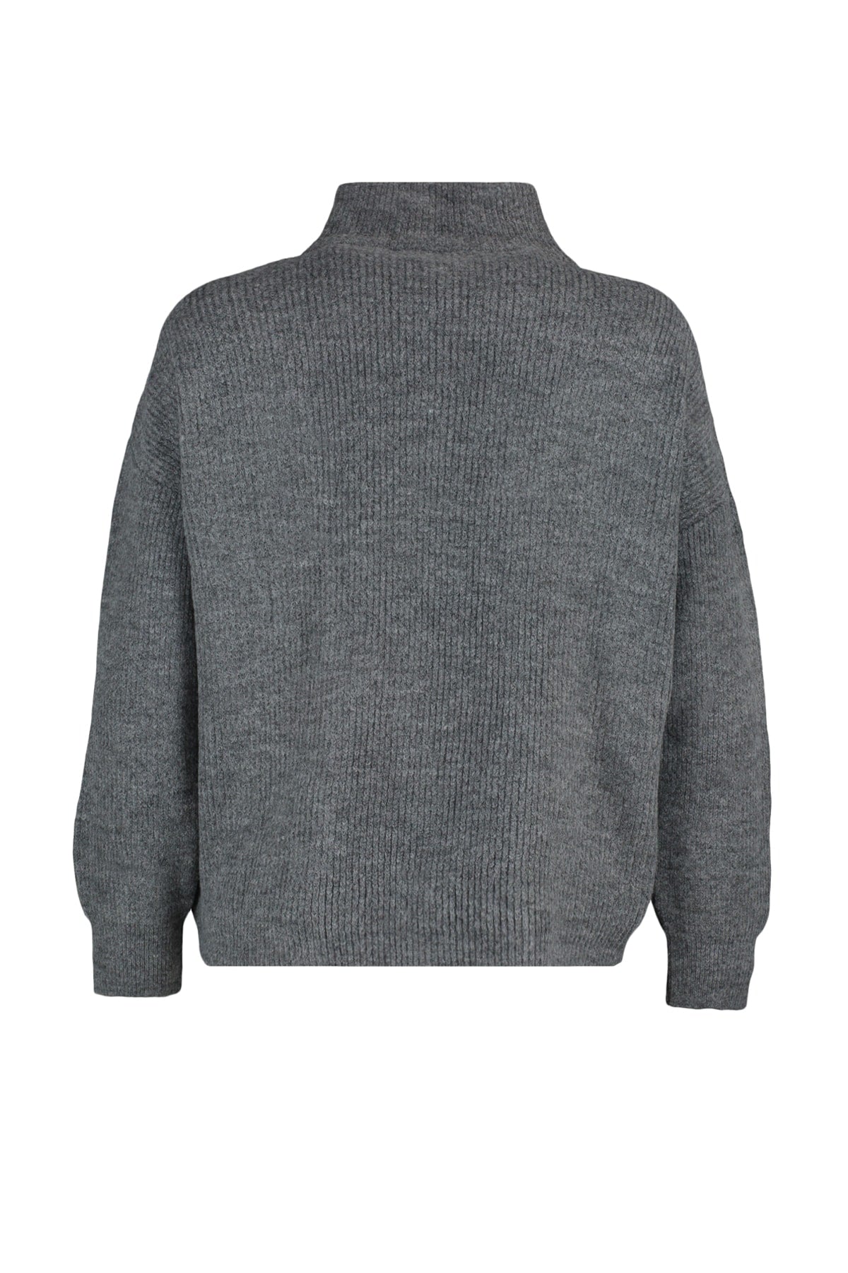 Antrasit Couple Yumuşak Dokulu Fermuarlı Triko Kazak TWOAW20XS0009