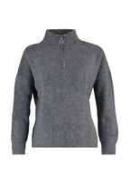 Antrasit Couple Yumuşak Dokulu Fermuarlı Triko Kazak TWOAW20XS0009