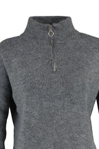 Antrasit Couple Yumuşak Dokulu Fermuarlı Triko Kazak TWOAW20XS0009