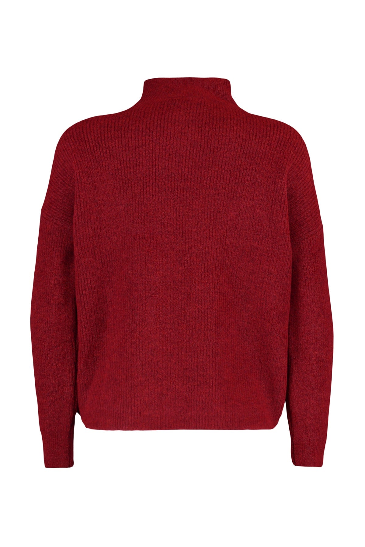 Kırmızı Yumuşak Dokulu Fermuarlı Triko Kazak TWOAW20XS0009