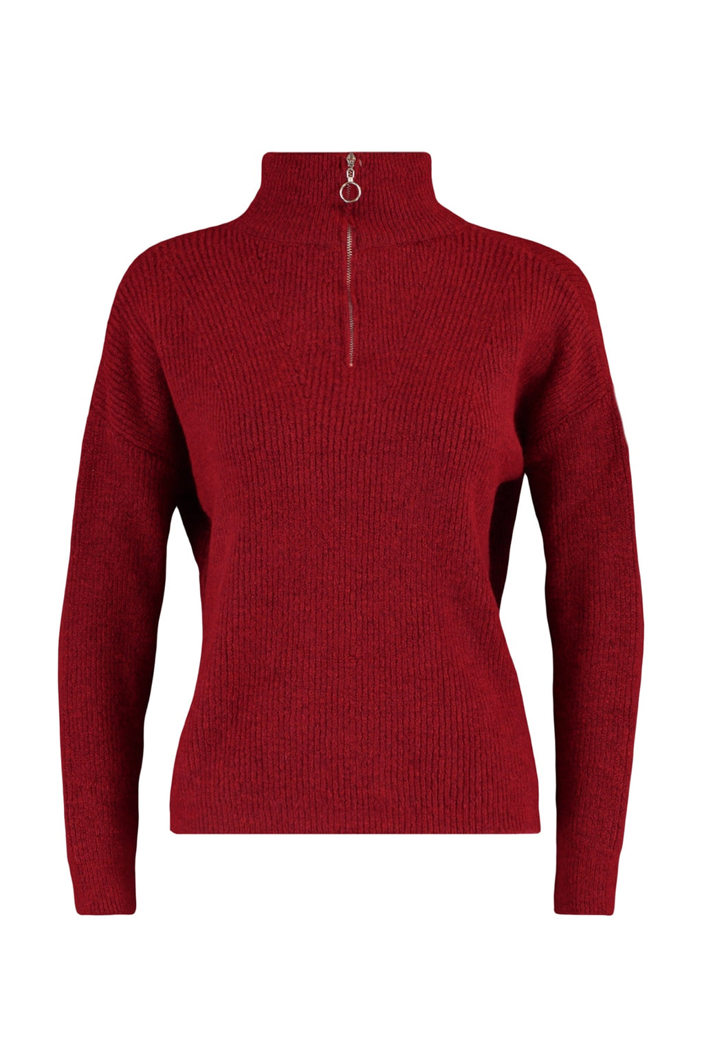 Kırmızı Yumuşak Dokulu Fermuarlı Triko Kazak TWOAW20XS0009