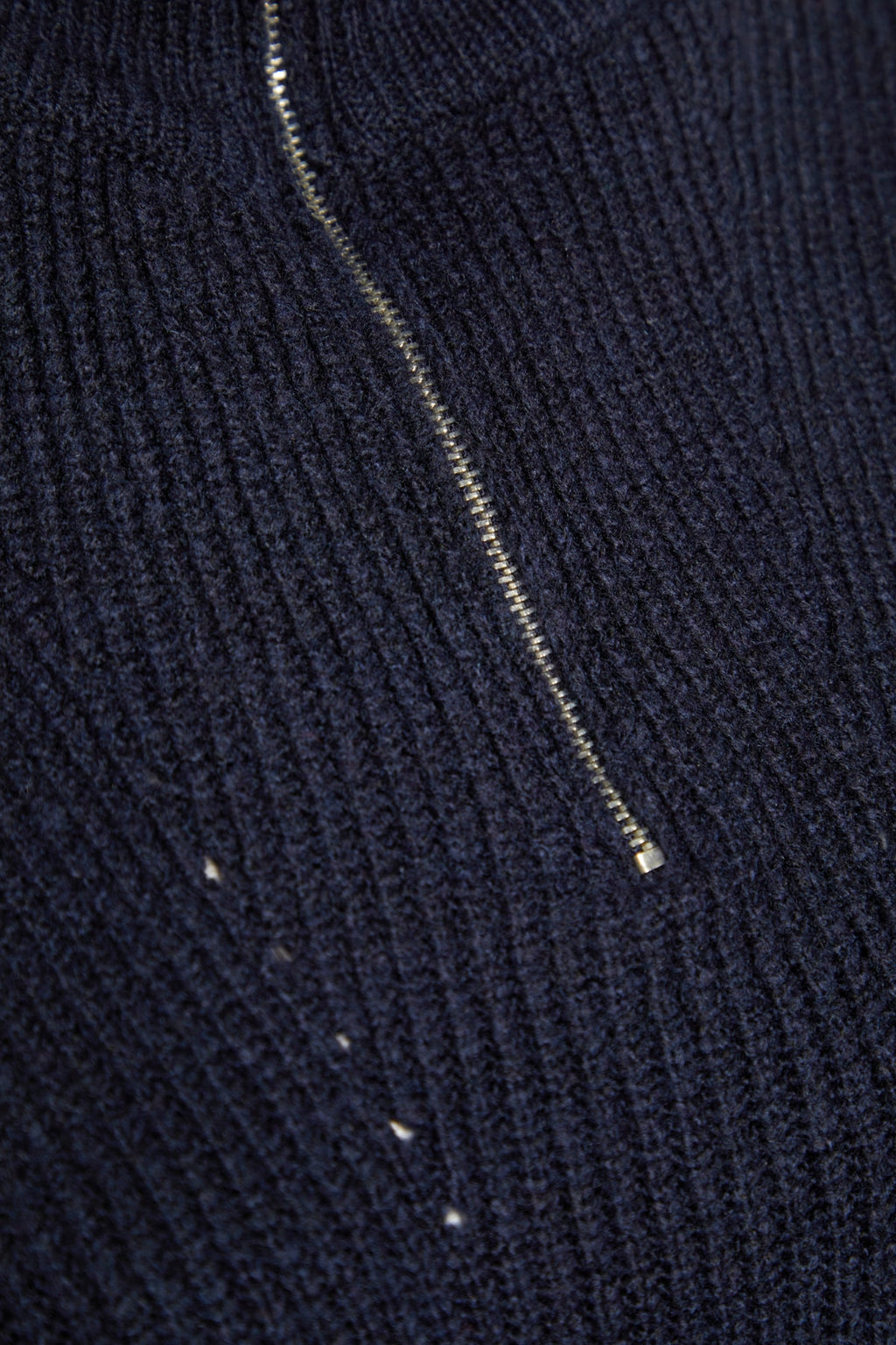 Lacivert Couple Yumuşak Dokulu Fermuarlı Triko Kazak TWOAW20XS0009