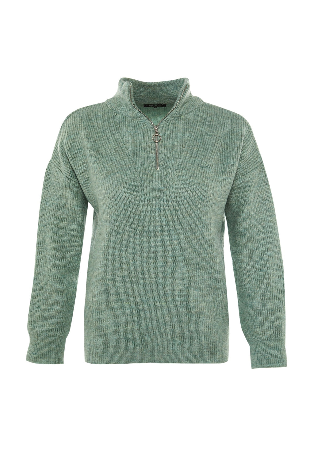 Mint Yumuşak Dokulu Fermuarlı Triko Kazak TWOAW20XS0009