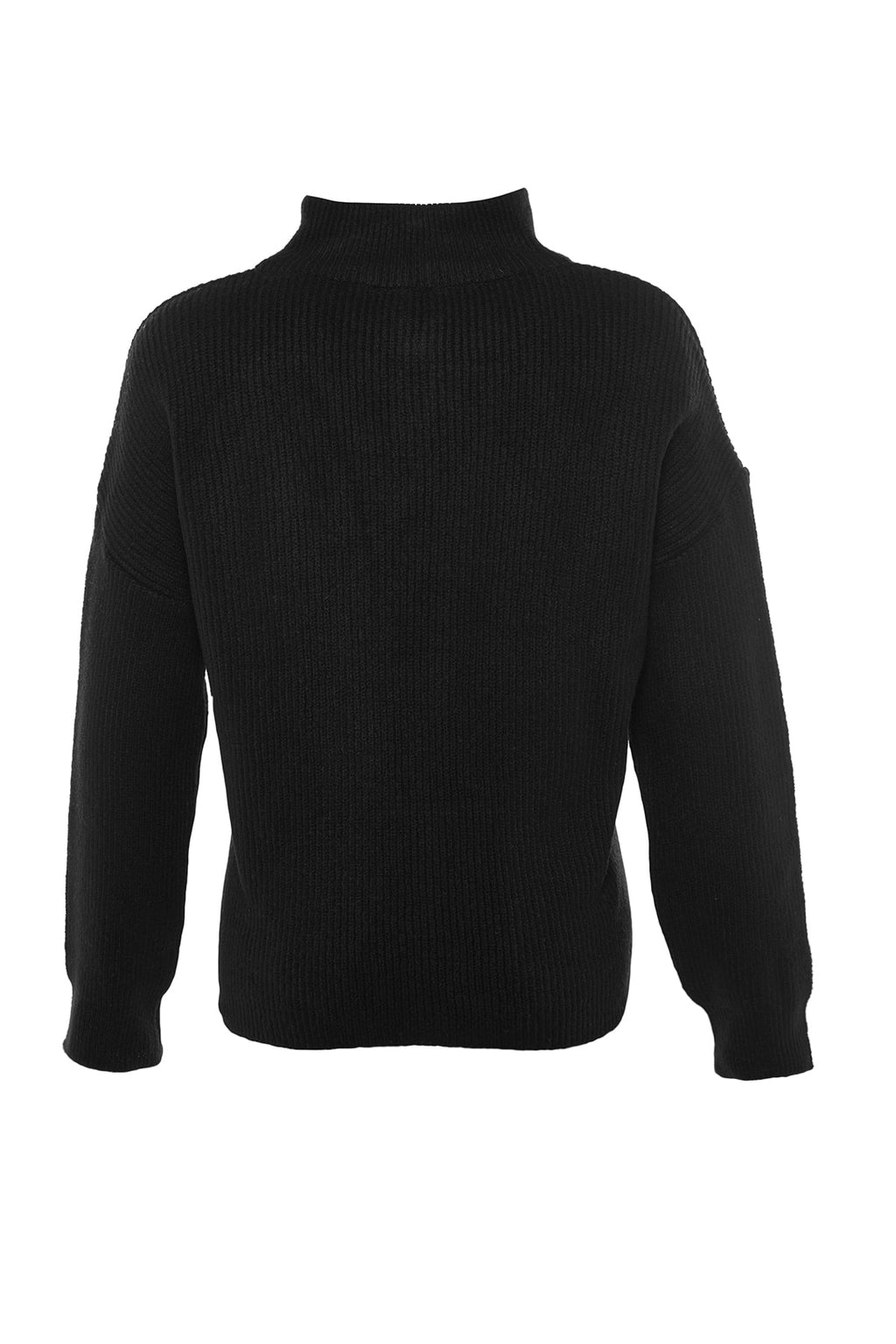 Siyah Yumuşak Dokulu Fermuarlı Triko Kazak TWOAW20XS0009