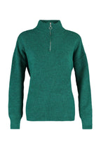 Yeşil Yumuşak Dokulu Fermuarlı Triko Kazak TWOAW20XS0009