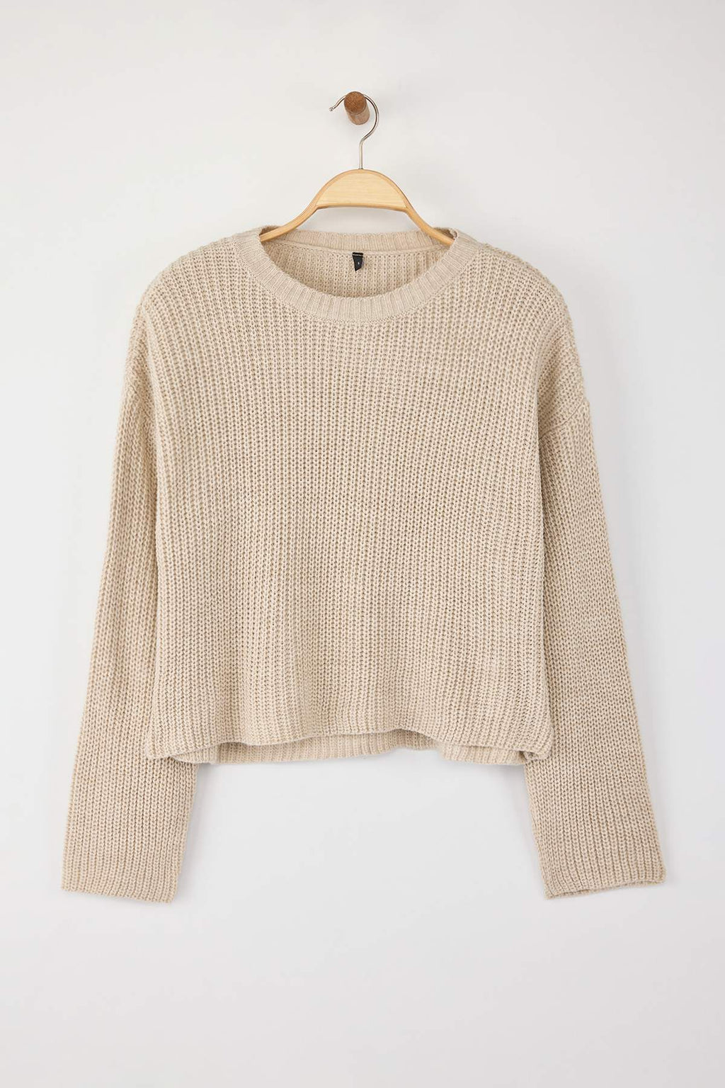 Taş*001 Crop Basic Düz Geniş Kalıp Triko Kazak TWOAW23KZ00390