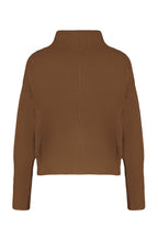 Açık Kahverengi Geniş Kalıp Devrik Yaka Fermuarlı Triko Hırka TWOAW24HI00072