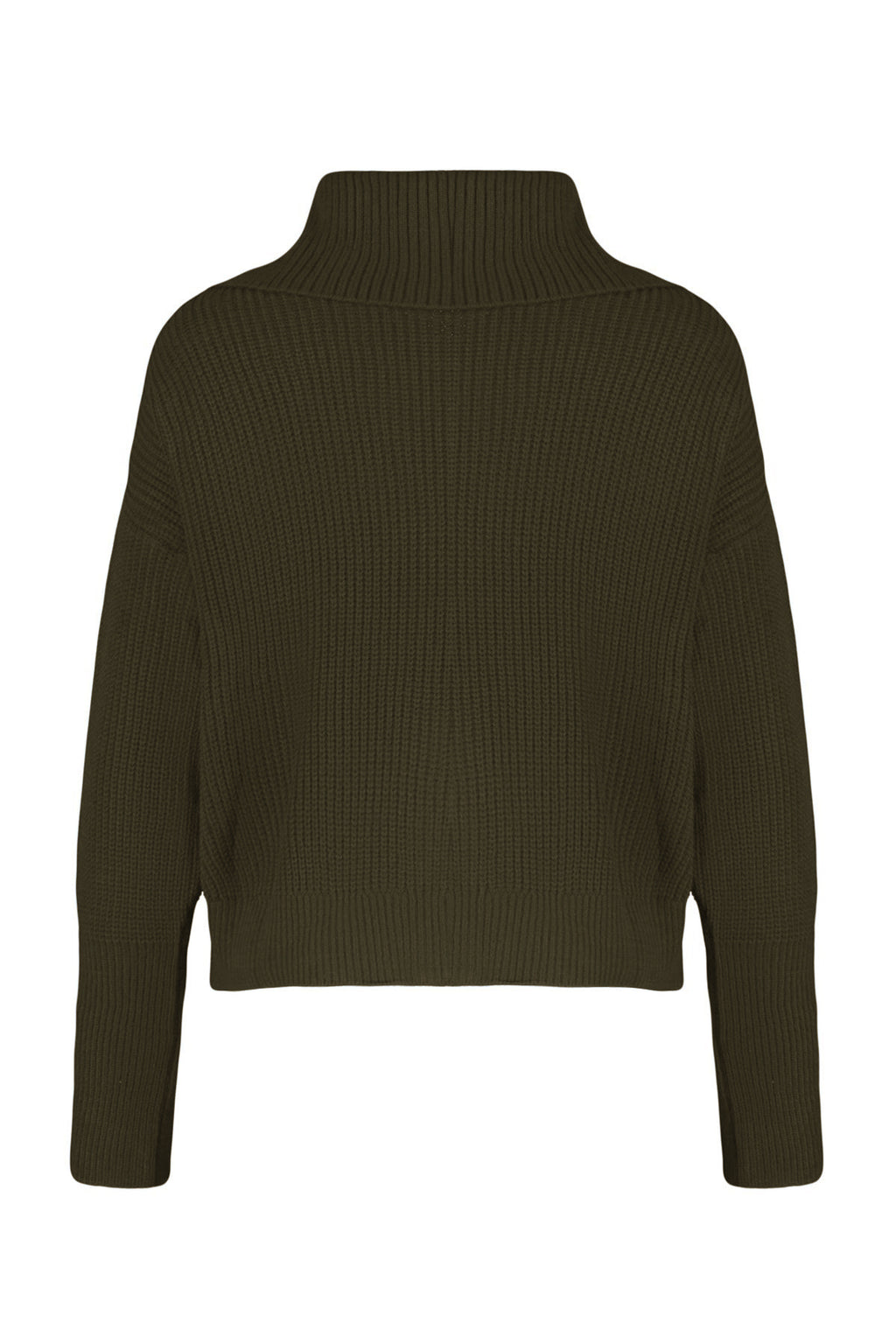 Haki Geniş Kalıp Devrik Yaka Fermuarlı Triko Hırka TWOAW24HI00072