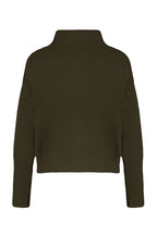 Haki Geniş Kalıp Devrik Yaka Fermuarlı Triko Hırka TWOAW24HI00072