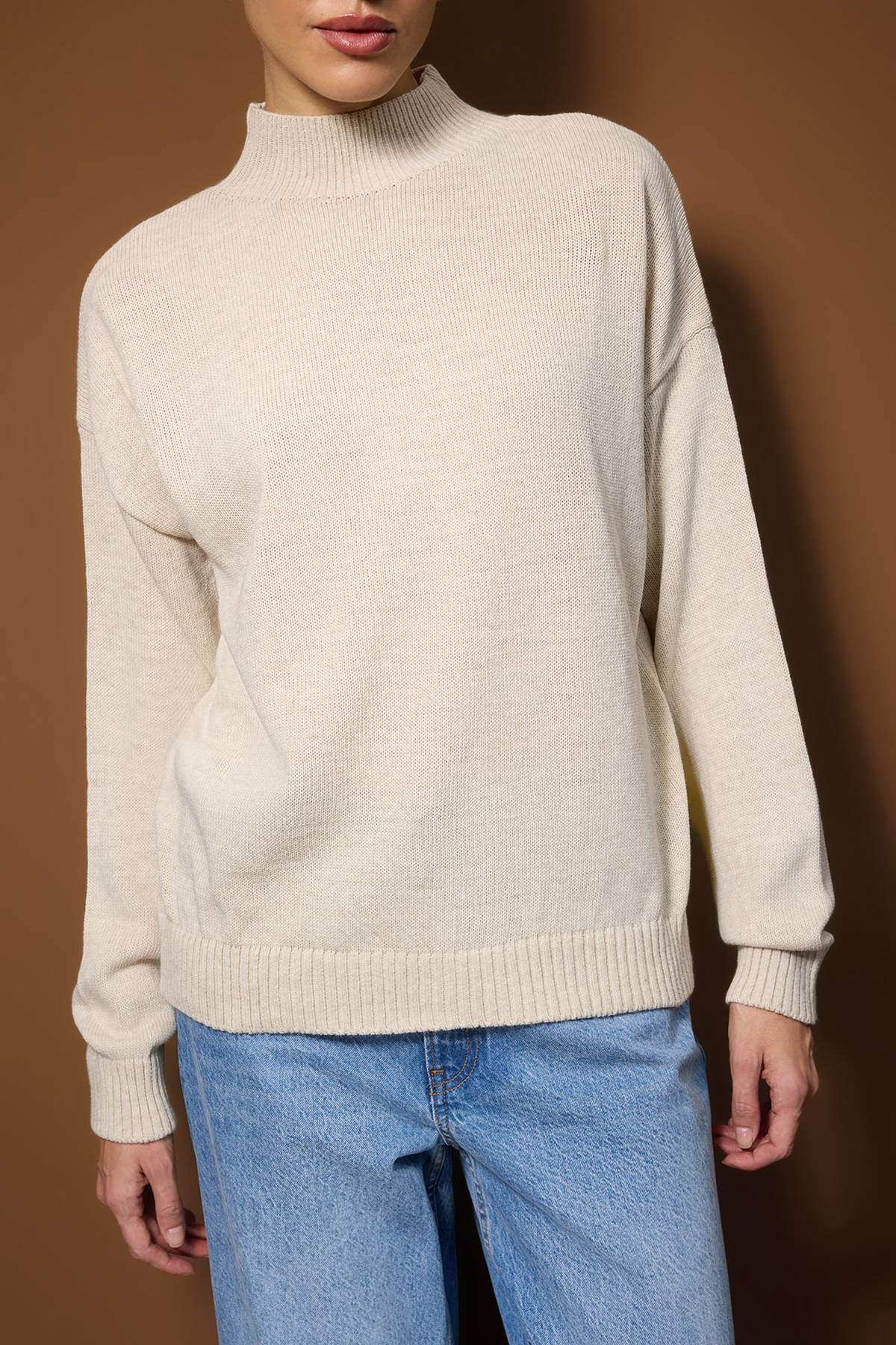 Lacivert-Taş Lacivert-Ekru Basic İkili Paket Triko Kazak TWOAW26KZ00232 Triko Kazak TWOAW26KZ00232