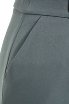 Indigo Yüksek Bel Wide Leg/Geniş Paça Pilili Dokuma Kumaş Pantolon TWOAW21PL0076