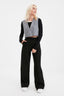 Siyah Yüksek Bel Wide Leg/Geniş Paça Pileli Dokuma Kumaş Pantolon TWOAW21PL0076
