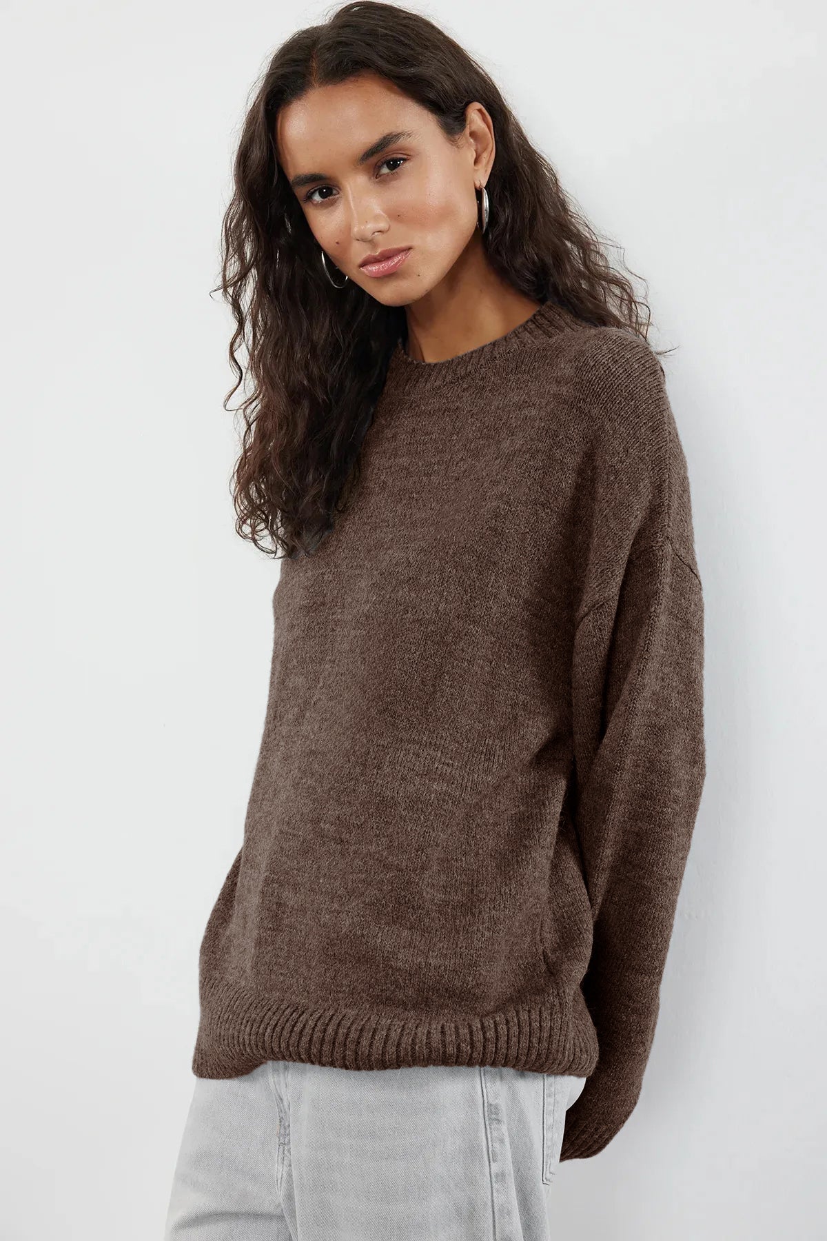 Vizon Geniş Kalıp Yumuşak DokuluTriko Kazak TWOAW25KZ00168 Secondary image