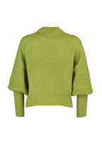 Yeşil Yumuşak Dokulu Saç Örgülü Triko Kazak TWOAW21KZ0109