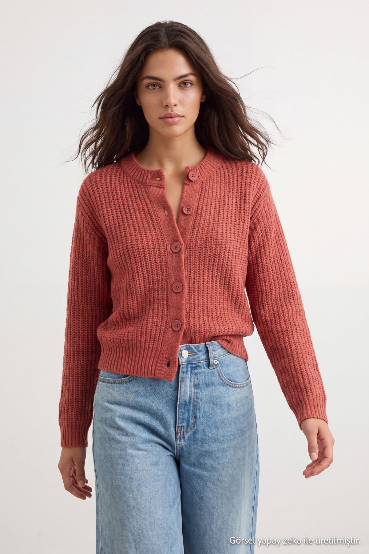 Wardrobe Essentials كارديغان تريكو أساسي وردي باهت نسيج ناعم