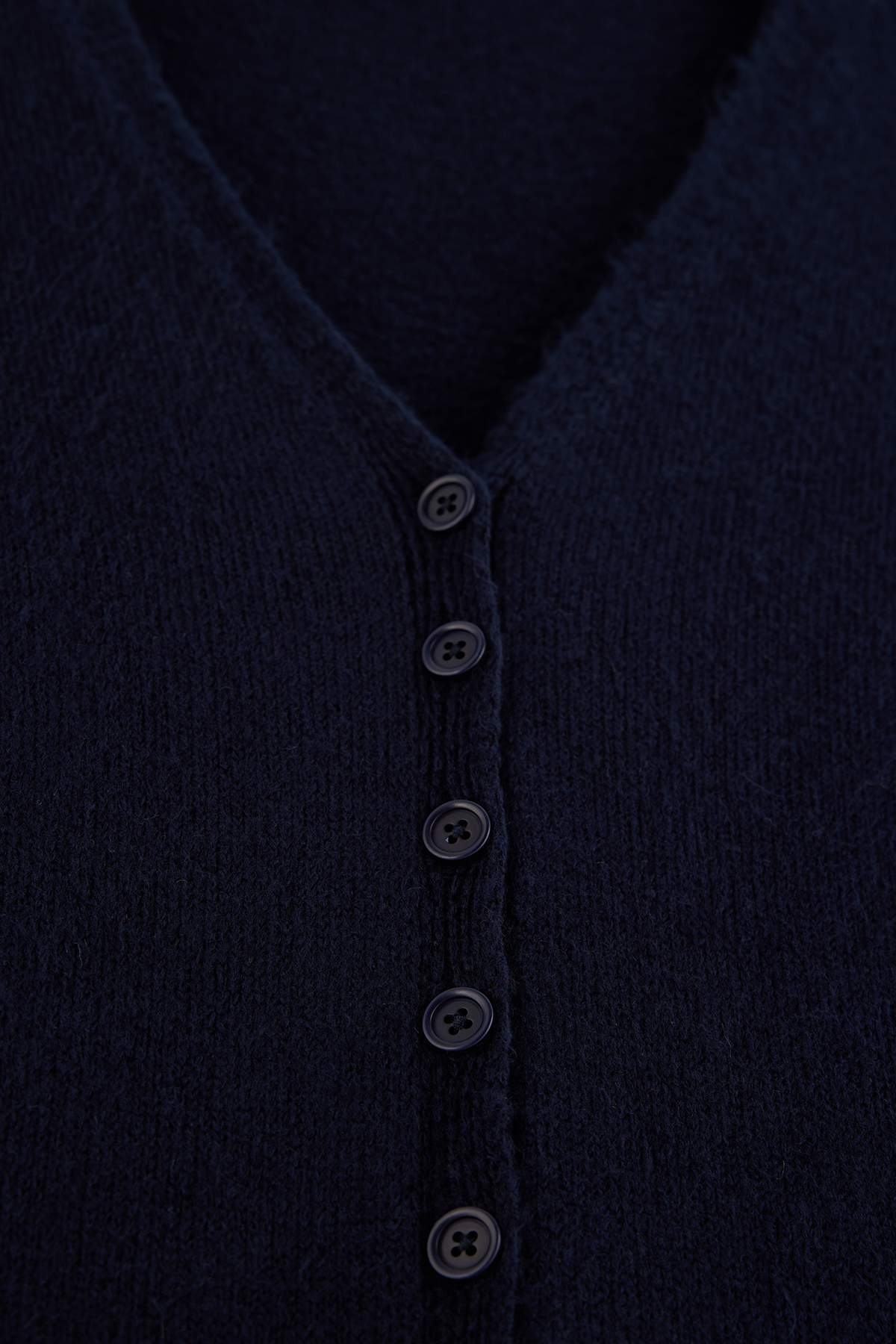 Navy Soft Textured V-Neck Cardigan/Dress Dual Use Knit Cardigan