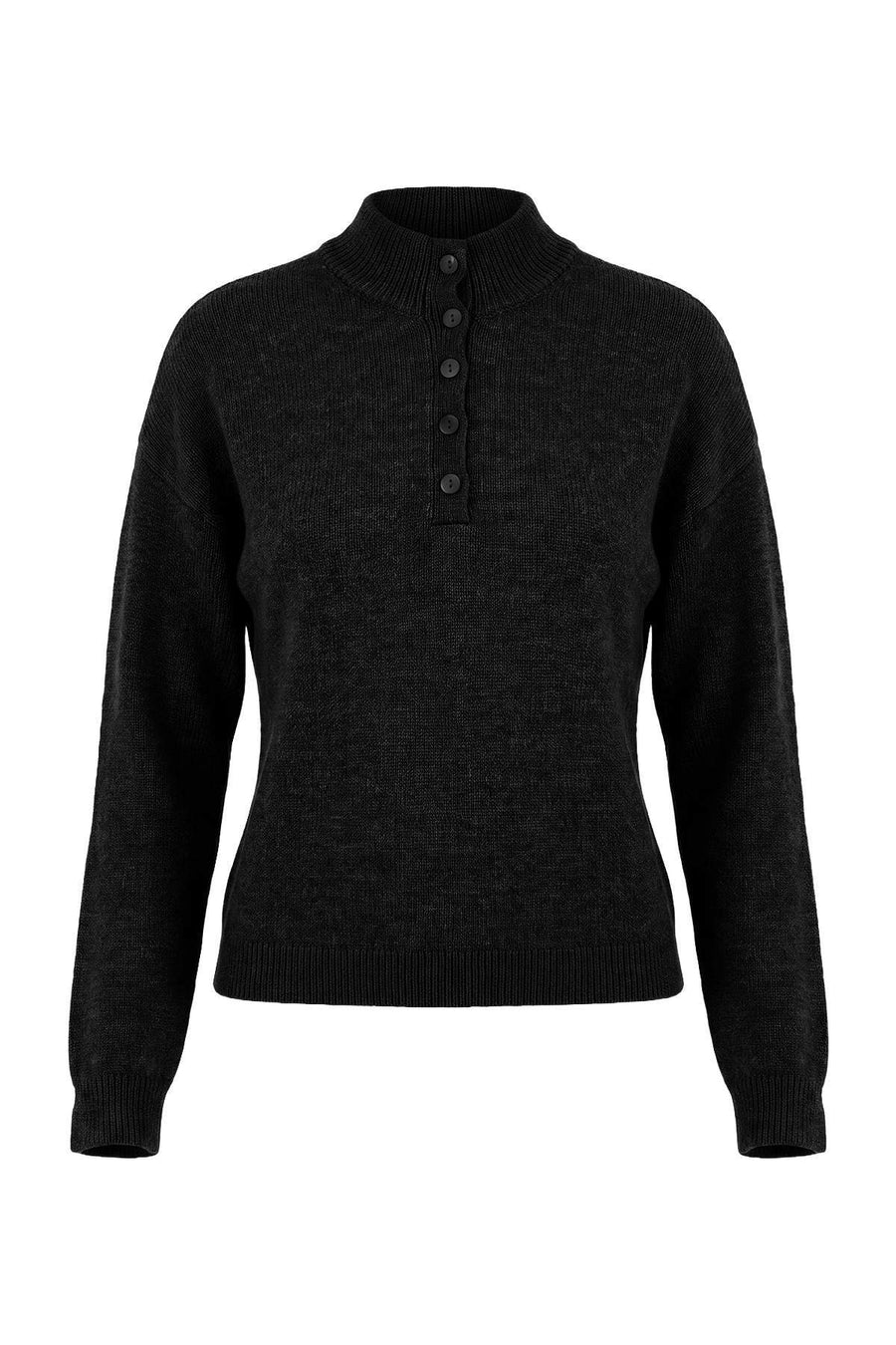 Wardrobe Essentials Black Soft Textured Knit Jumper