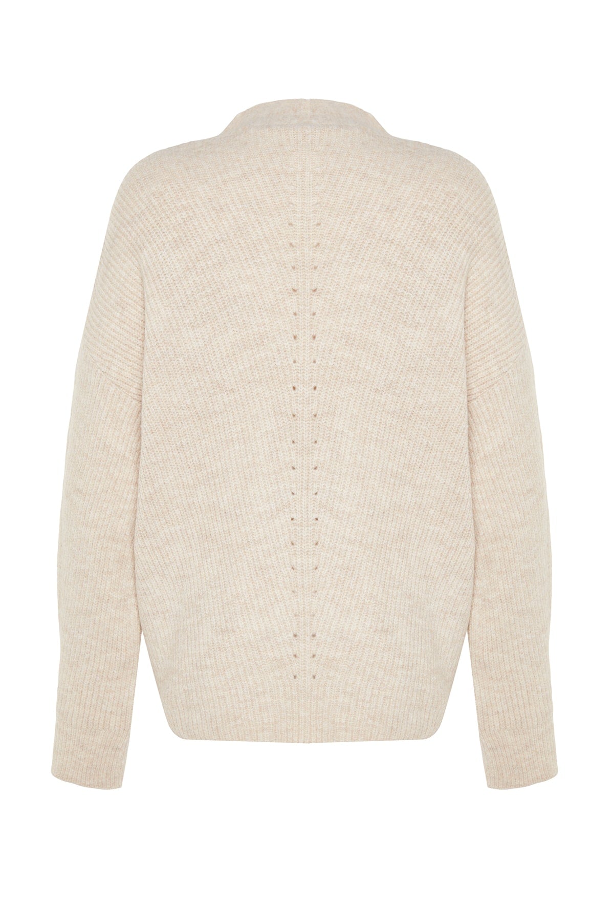 Stone Relaxed Fit Soft Textured Pocket Detail Knit Cardigan