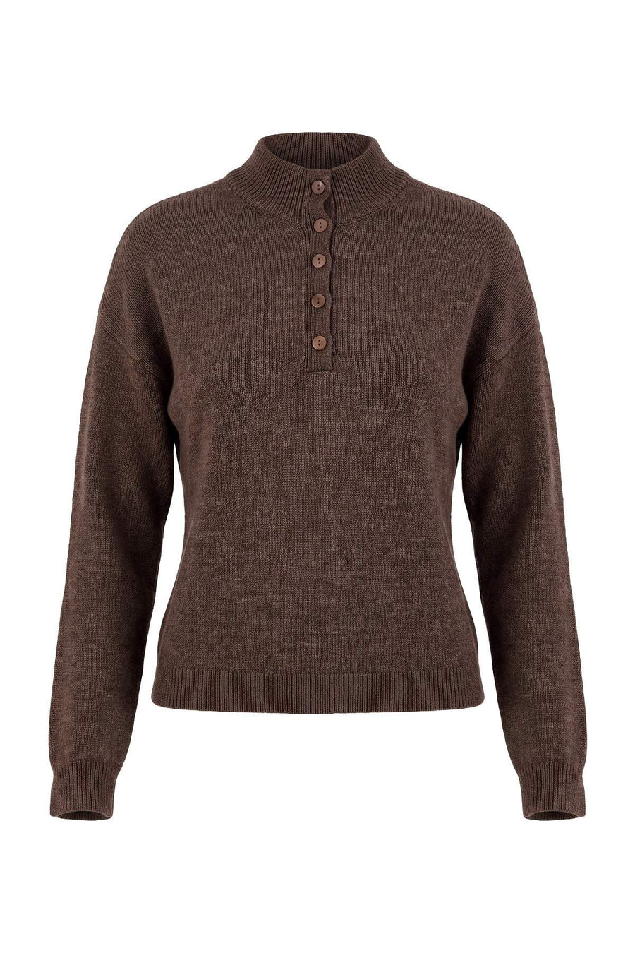 Wardrobe Essentials Brown Soft Textured Knit Jumper
